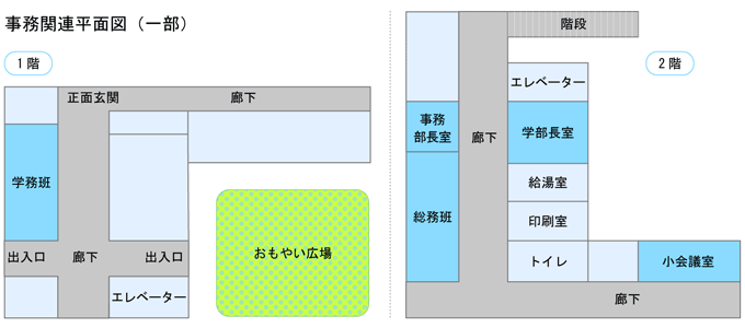 事務関連平面図（一部）